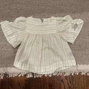 Isabel marant etoile blouse with shimmery gold stripes